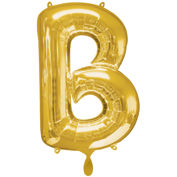 Folienballon XXL Folienballon XXL "Buchstabe B Gold" - 86 cm - gefüllt