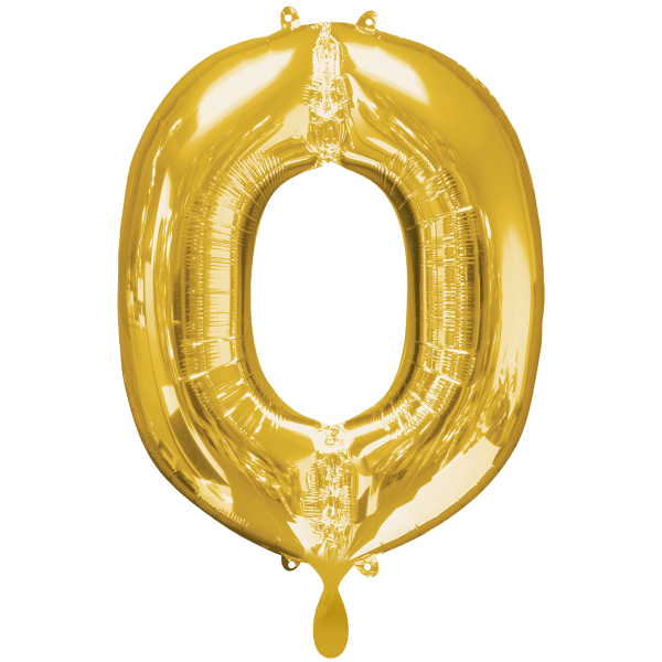 Folienballon XXL Folienballon XXL "Buchstabe O Gold" - 86 cm - gefüllt