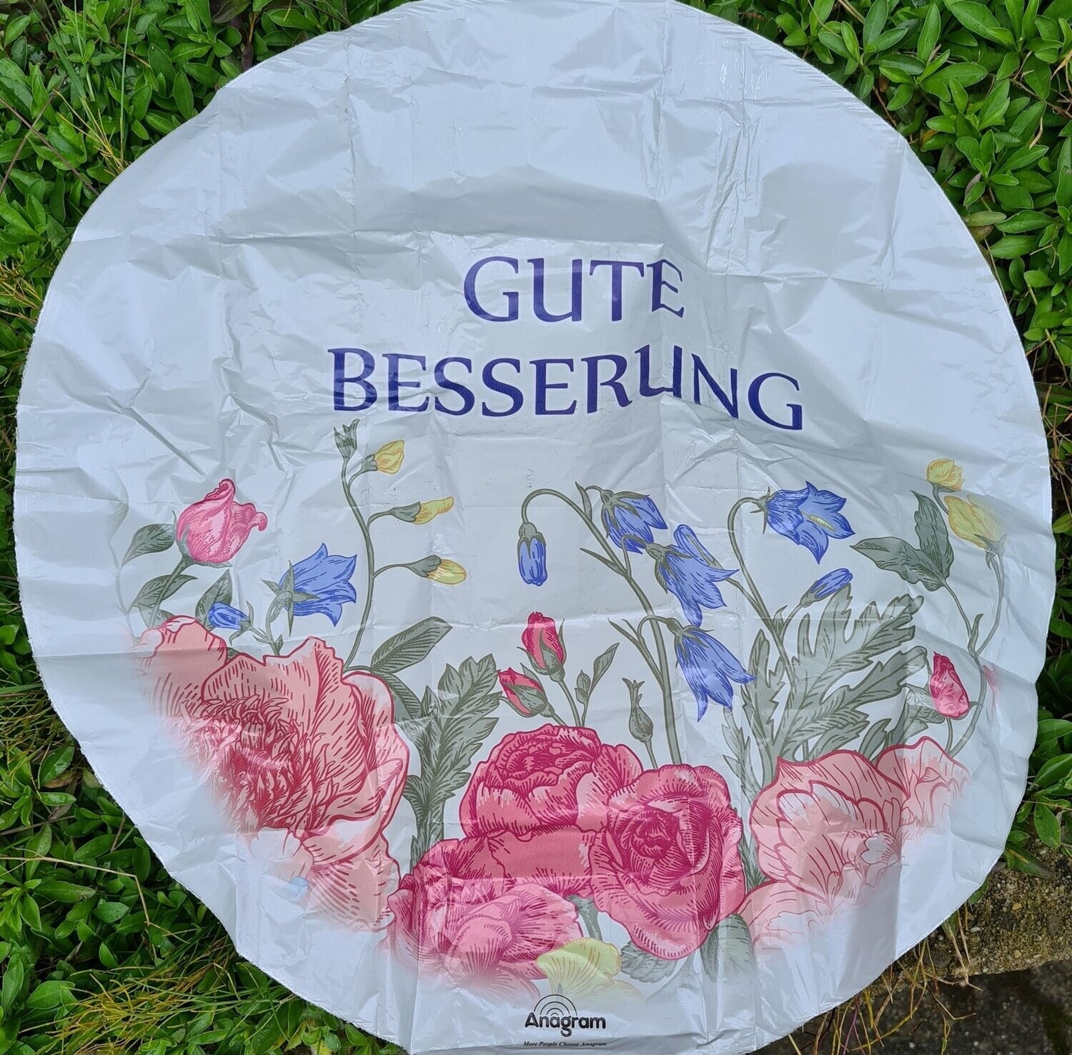 Folienballon XXL "Gute Besserung Blumen " - 71 cm - gefüllt