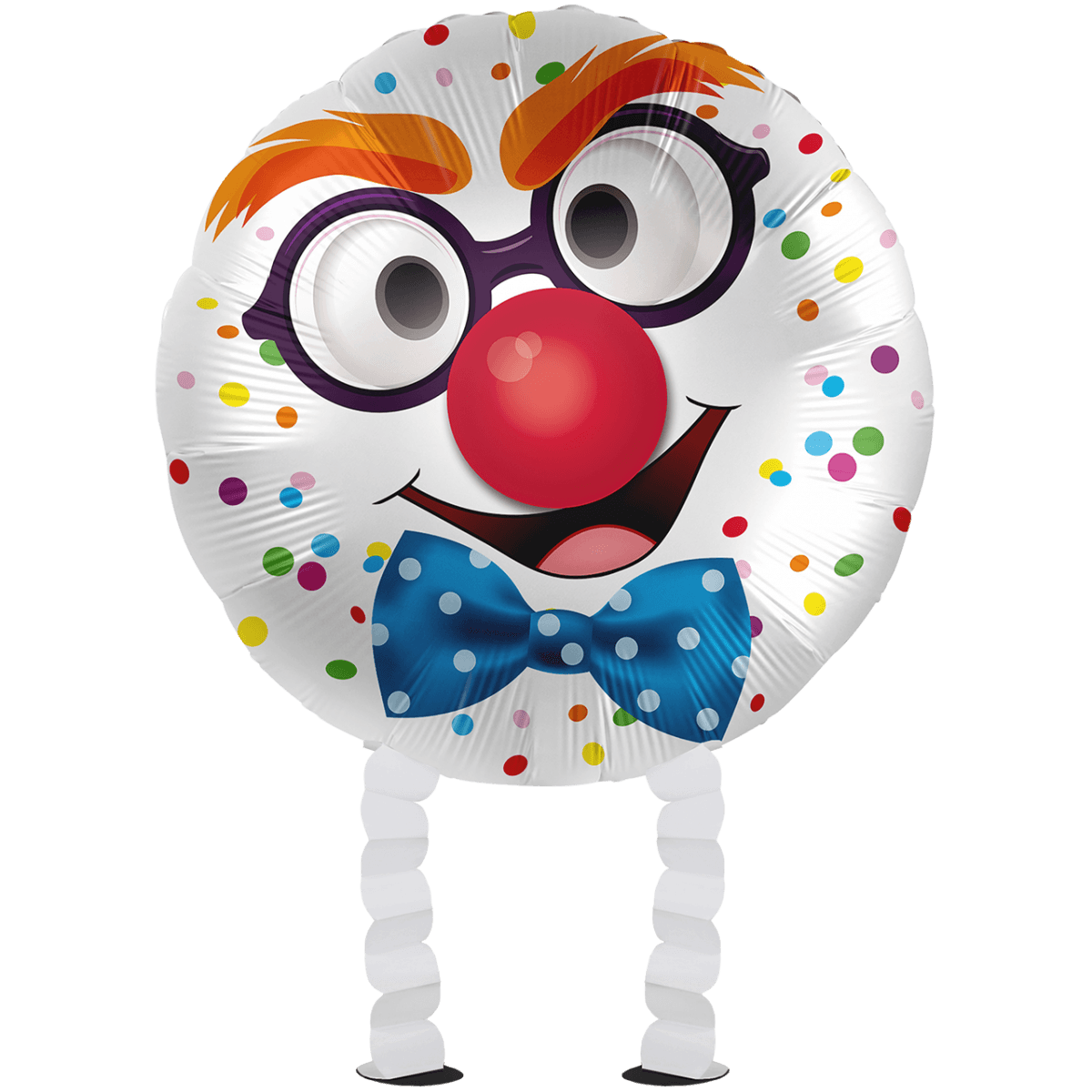 Folienballon Ballon Walker "Happy Clown" - 43 cm - gefüllt