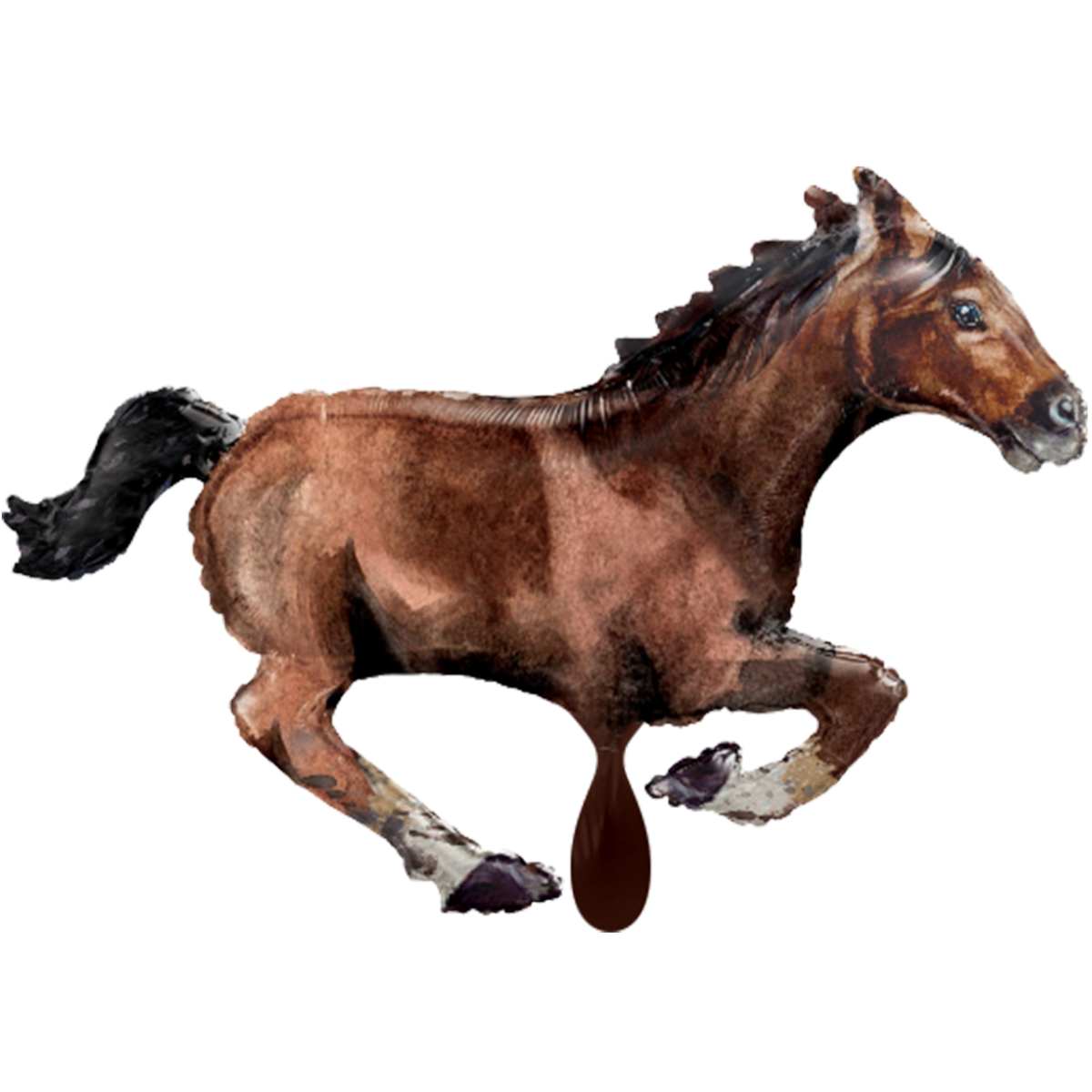 Folienballon XXL Galopping Horse ca. 101 cm x 63 cm - gefüllt