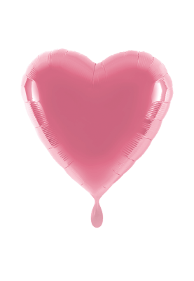 Folienballon Herz "Rosa" - 45 cm - gefüllt