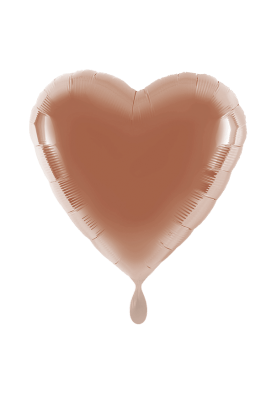 Folienballon Herz "Roségold " - 45 cm - gefüllt