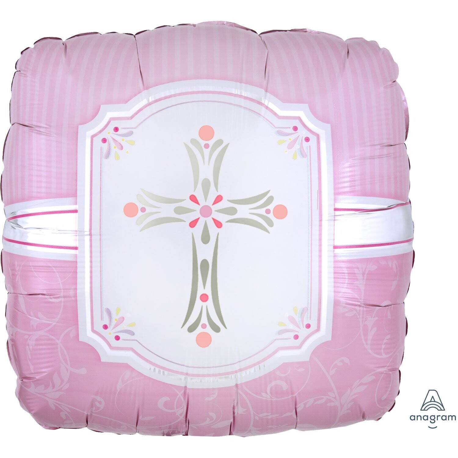 Folienballon Kreuz Rosa - 43 cm - gefüllt