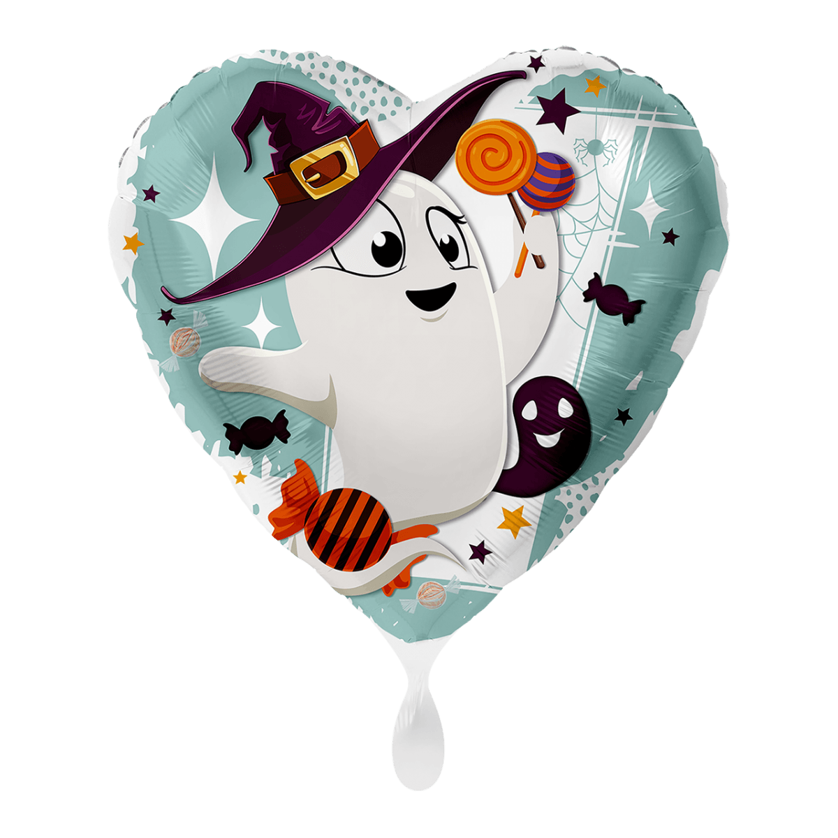 Folienballon "Halloween Geist" - 45 cm - gefüllt