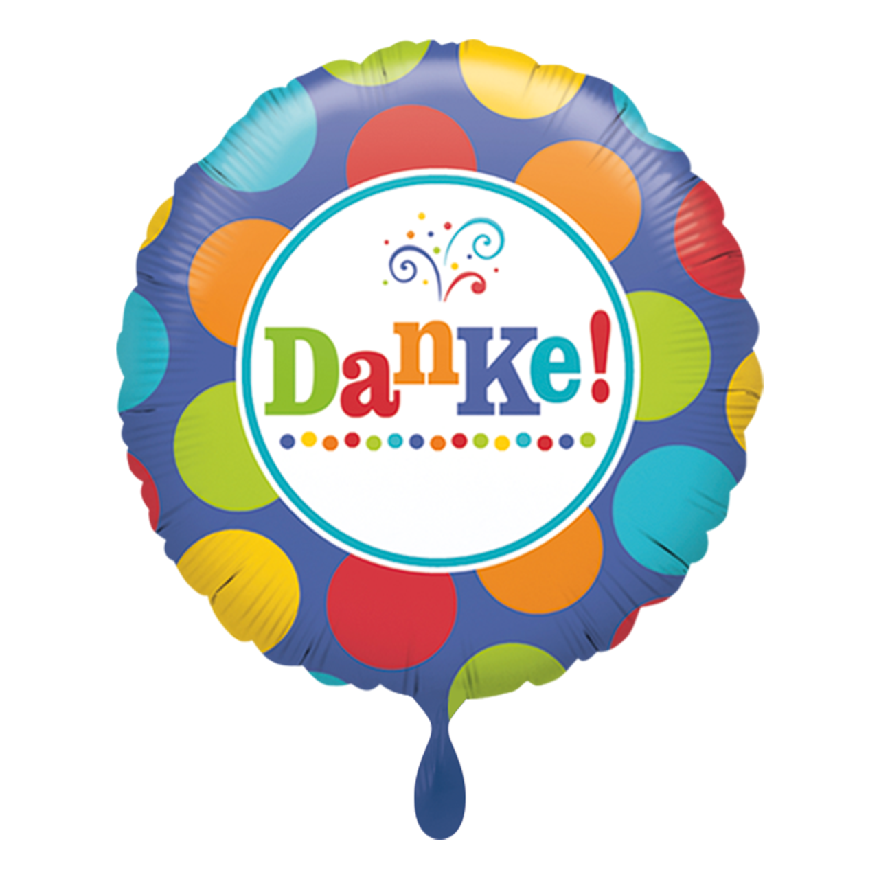 Folienballon "Danke Punkte" - 45 cm - gefüllt