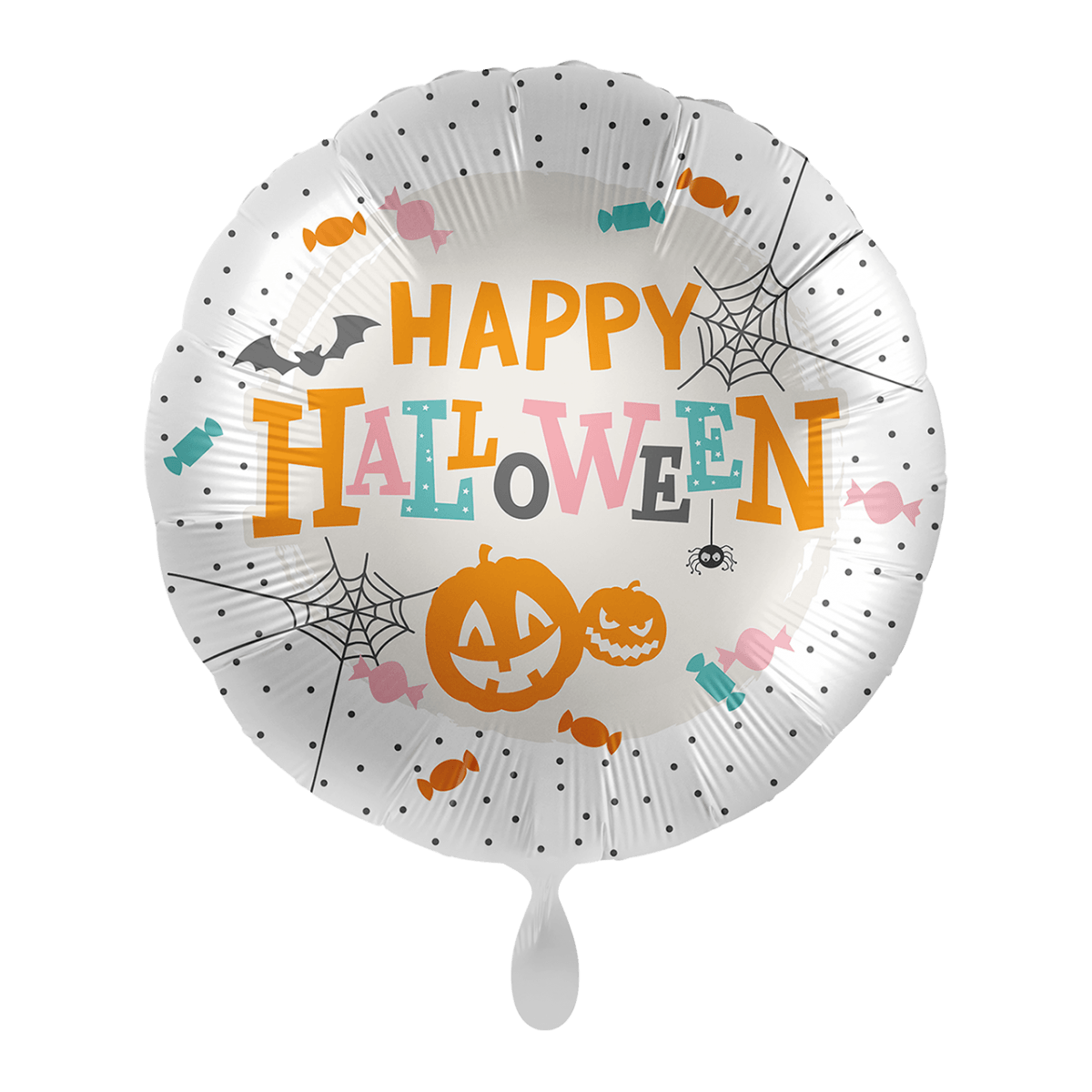 Folienballon "Happy Halloween" - 45 cm - gefüllt