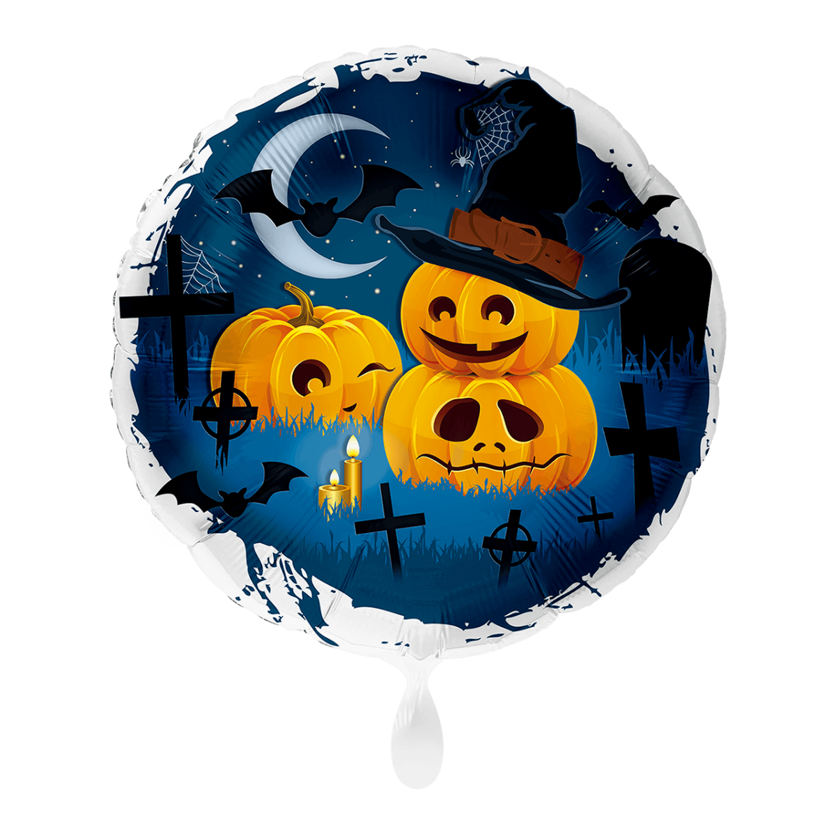 Folienballon "Halloween Kürbisse" - 45 cm - gefüllt