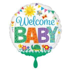 Folienballon "Baby Welcome Turtle" - 43 cm - gefüllt