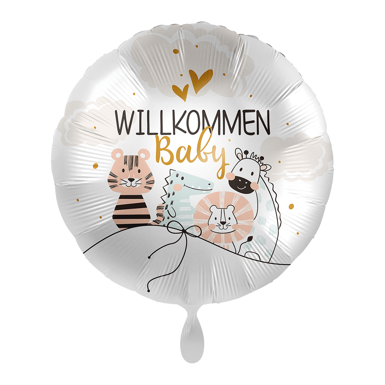 Folienballon "Baby Willkommen Tiere" - 43 cm - gefüllt