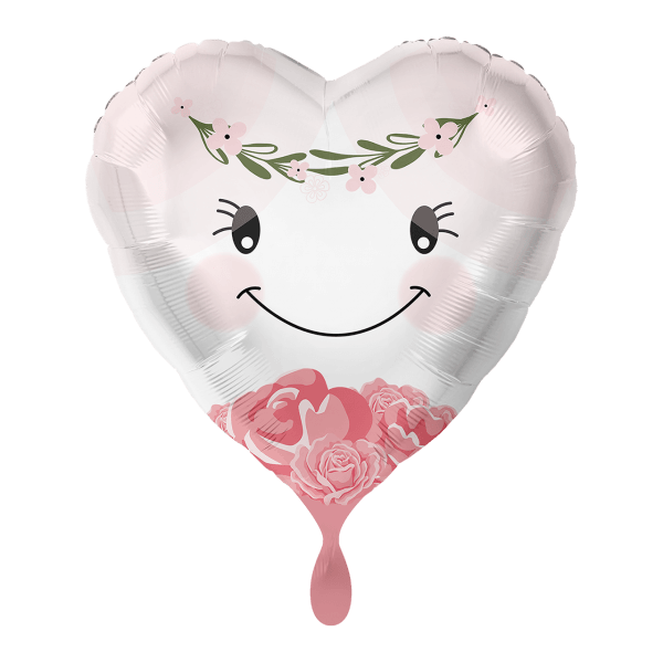 Folienballon Hochzeit Herz Braut - 43 cm - gefüllt