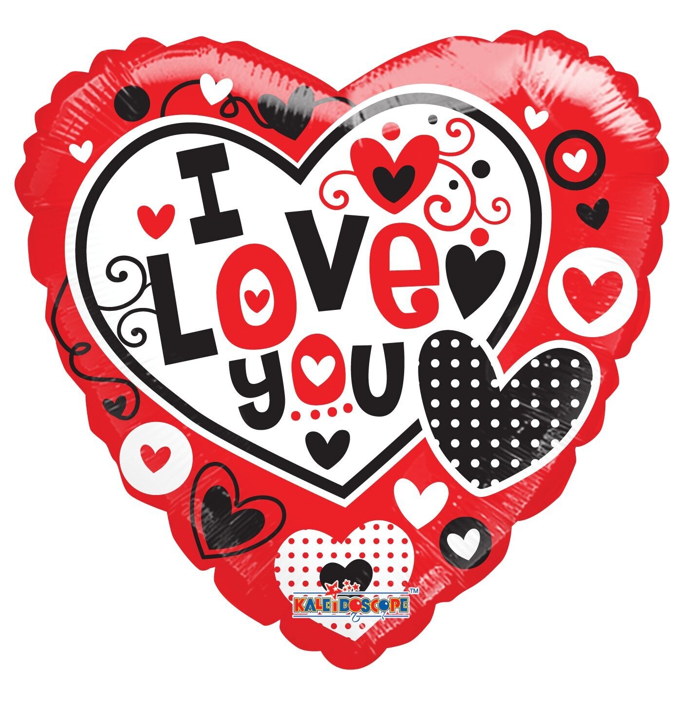 Folienballon Herz "I Love You" - 45 cm - gefüllt