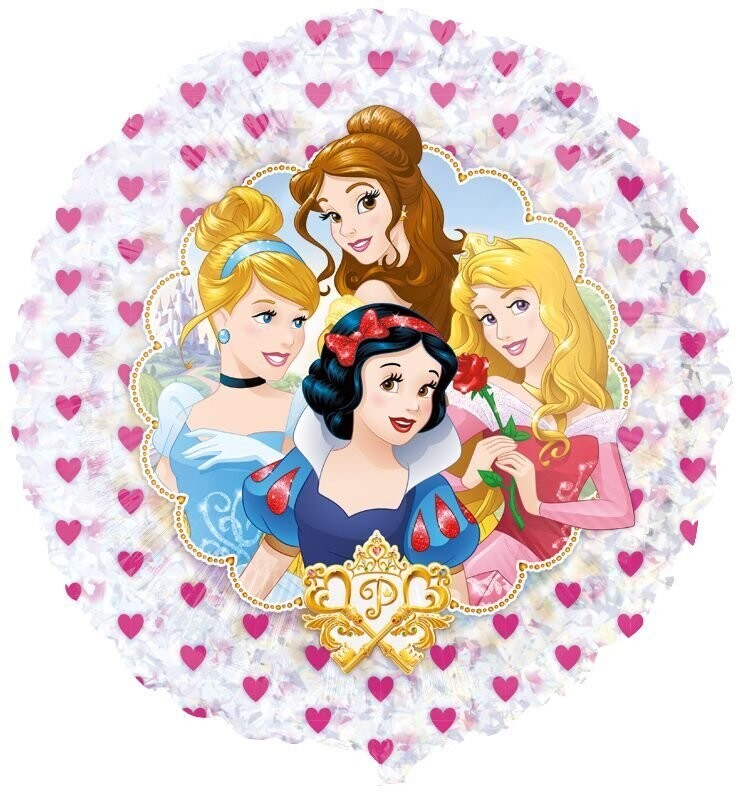 Folienballon XL Holo Disney Prinzessinnen - 53 cm - gefüllt