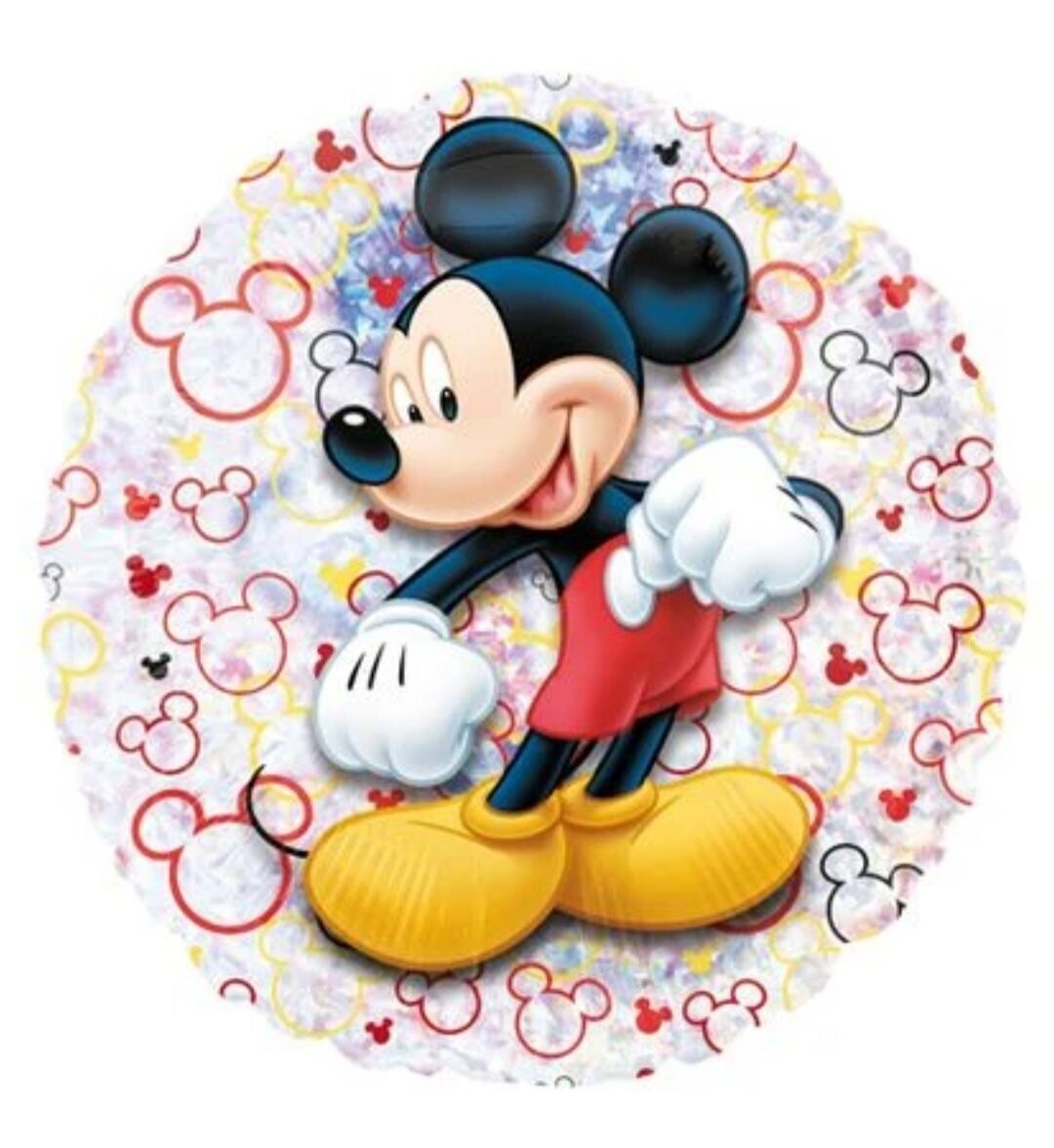Folienballon XL Holo Mickey Maus - 53 cm - gefüllt