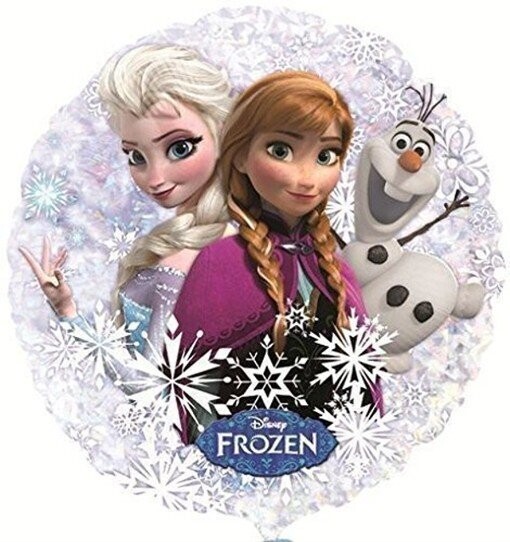 Folienballon XL Holo Frozen - 53 cm - gefüllt