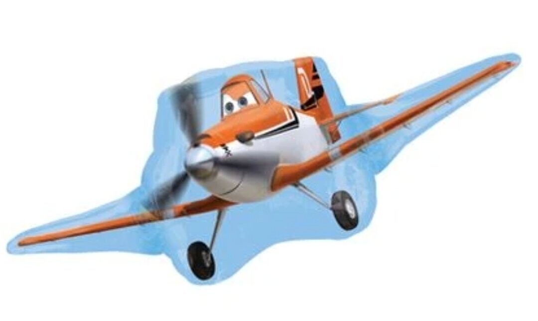 Folienballon XL Planes Dusty - 68 x 48 cm - gefüllt