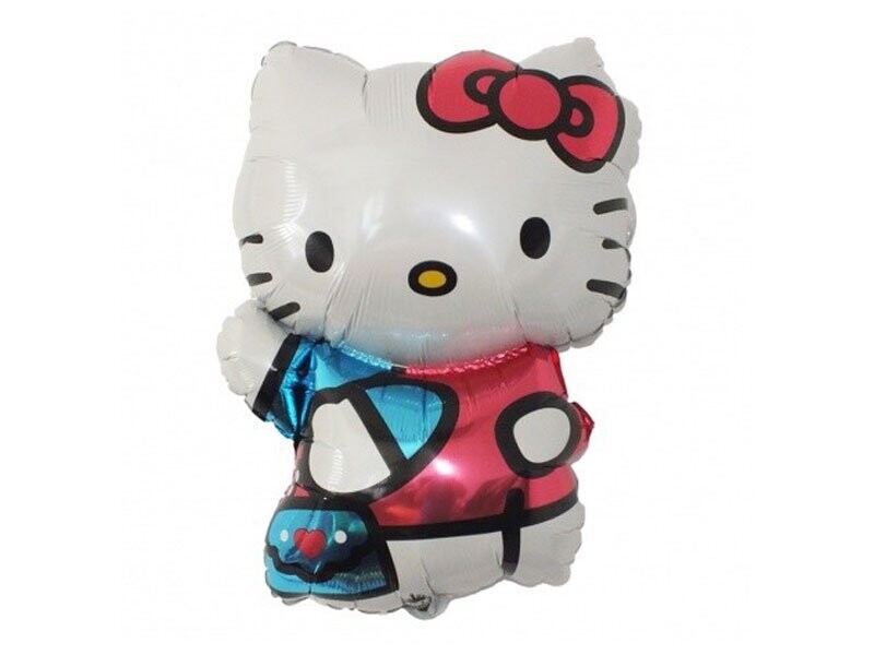 Folienballon XL Hello Kitty mit Tasche - 43 x 55 cm - gefüllt