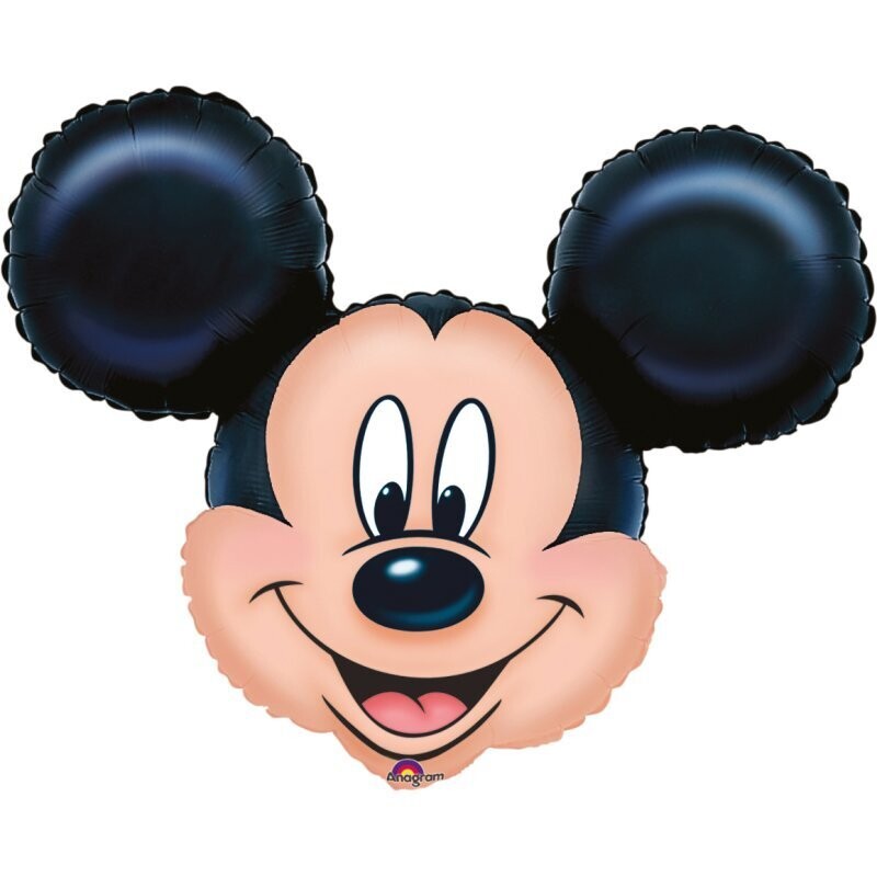 Folienballon XL Mickey Maus Kopf - 69 x 53 cm - gefüllt