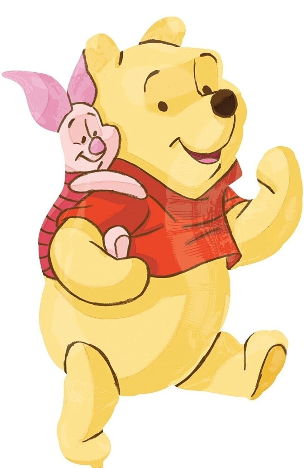 Folienballon XXL "Winnie Puuh & Ferkel" - 58 x 74 cm - gefüllt