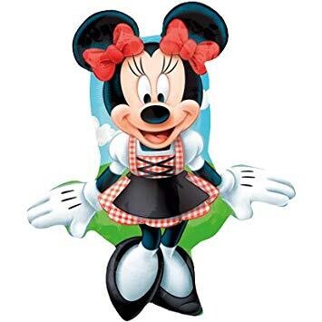 Folienballon XXL "Minnie Maus Oktoberfest" - 45 x 71 cm - gefüllt