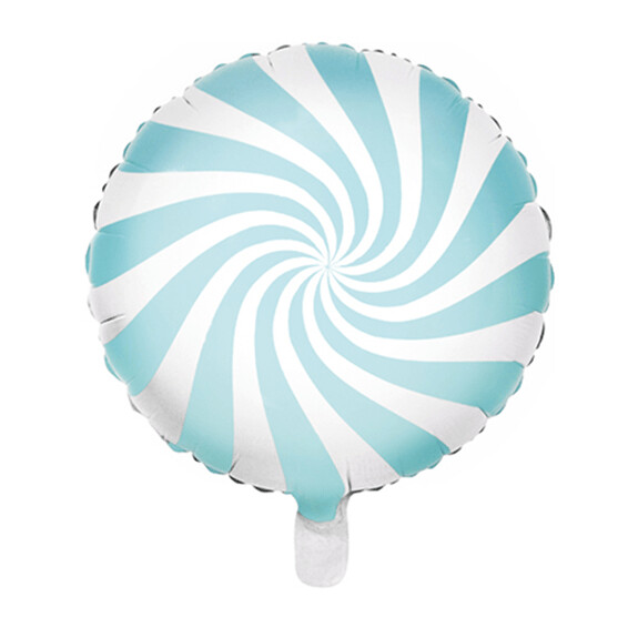 Folienballon Candy "Hellblau" - 48 cm - gefüllt