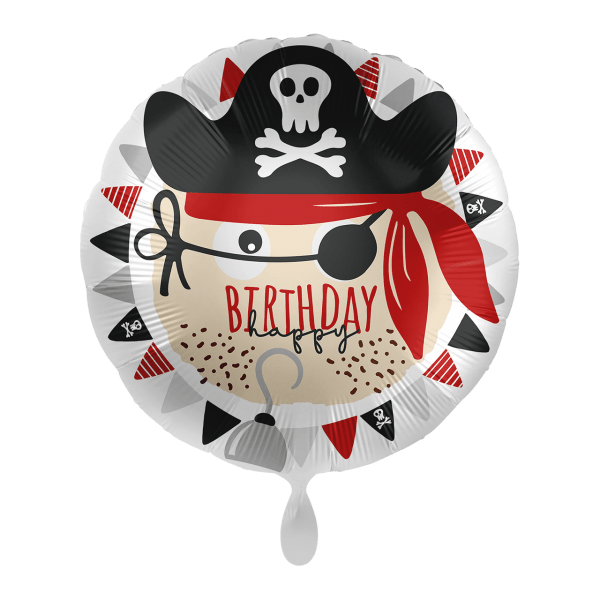 Folienballon "Happy Birthday Peaky Pirate" - 43 cm - gefüllt