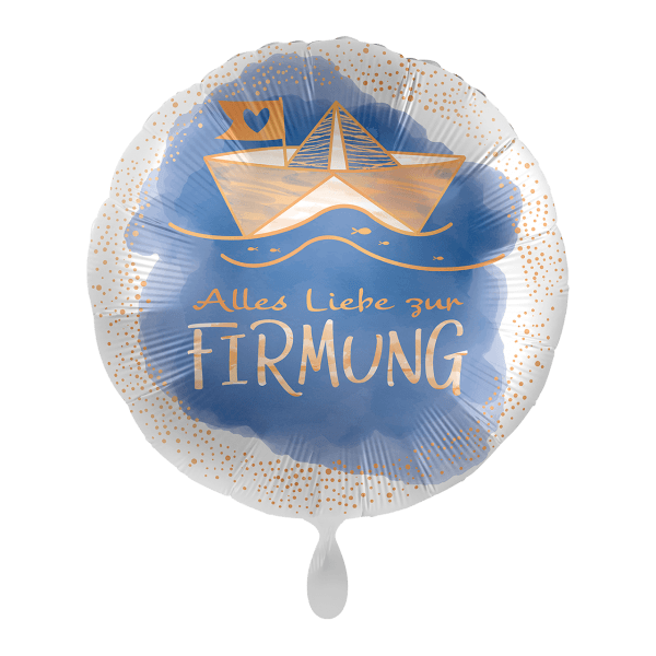 Folienballon "Firmung Sailing Ship" - 43 cm - gefüllt