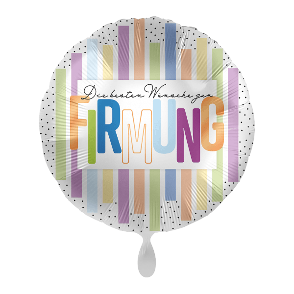Folienballon "Firmung Stripes" - 43 cm - gefüllt