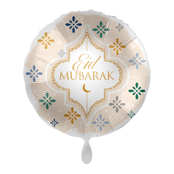 Folienballon "Eid Mubarak Colourful" - 43 cm - gefüllt