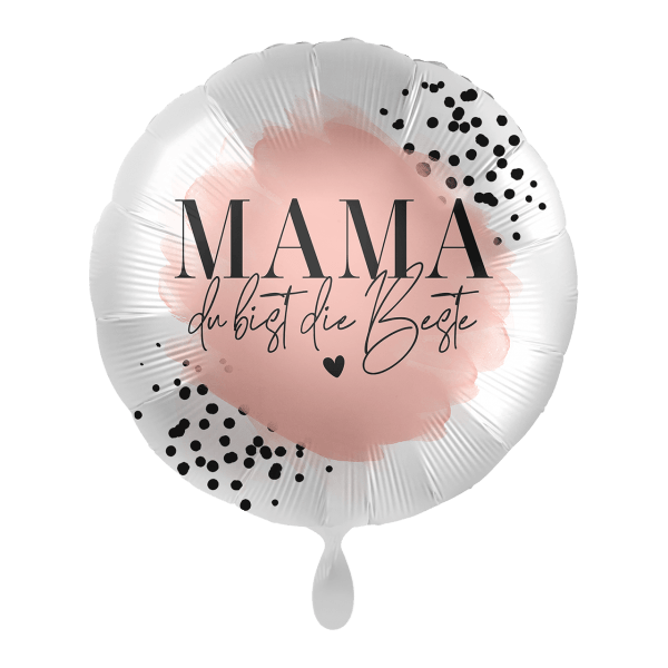 Folienballon "MAMA du bist die Beste" - 43 cm - gefüllt