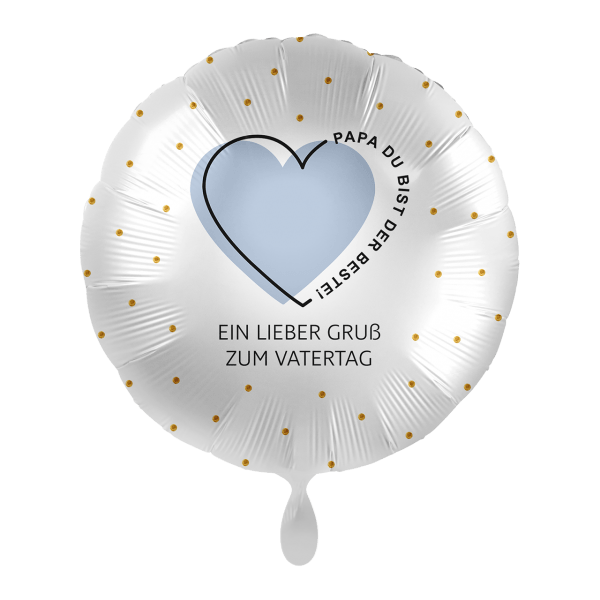 Folienballon "Papa Du bist der Beste Herz" - 43 cm - gefüllt