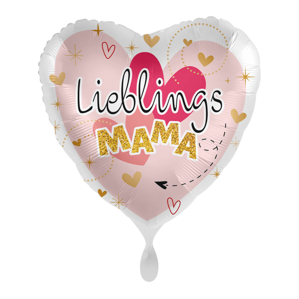 Folienballon Folienballon "Lieblingsmama" - 43 cm - gefüllt