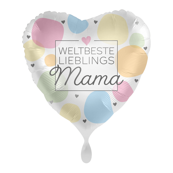 Folienballon "Weltbeste Lieblingsmama" - 43 cm - gefüllt
