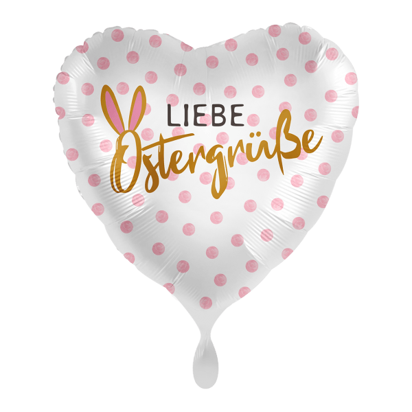 Folienballon "Liebe Ostergrüße" - 43 cm - gefüllt