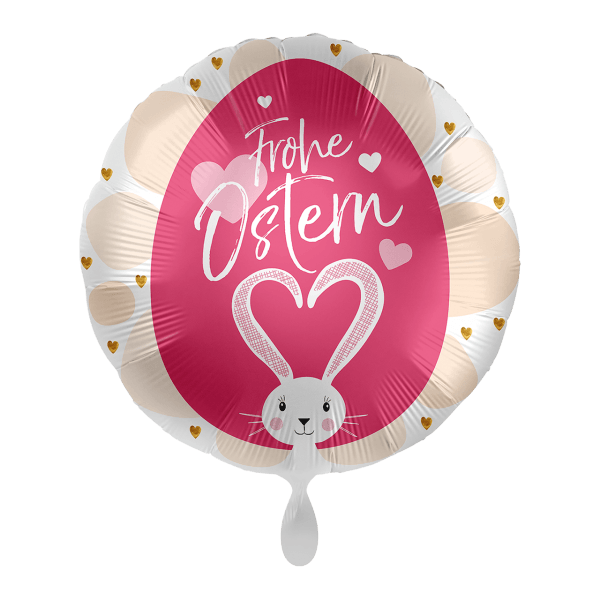 Folienballon "Frohe Ostern Loving Bunny" - 43 cm - gefüllt