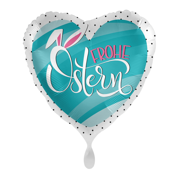 Folienballon "Frohe Ostern Bunny Ears" - 43 cm - gefüllt