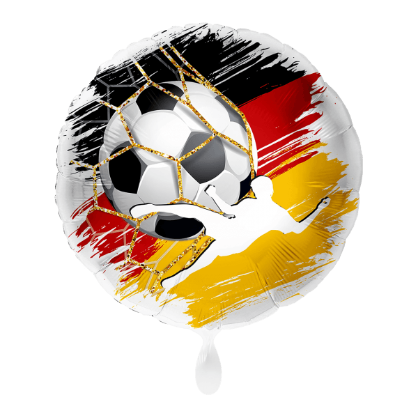 Folienballon "Fußball Deutschland" - 43 cm - gefüllt