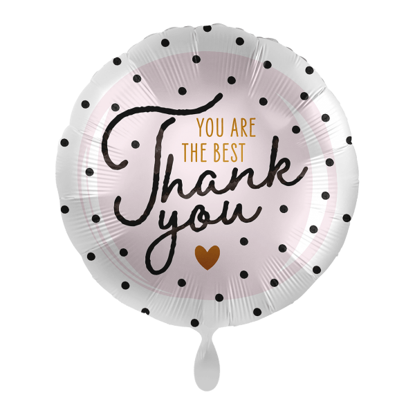 Folienballon "Thank You Pünktchen" - 43 cm - gefüllt