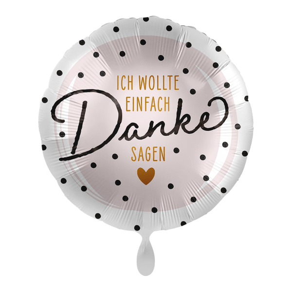 Folienballon "Danke Pünktchen" - 43 cm - gefüllt