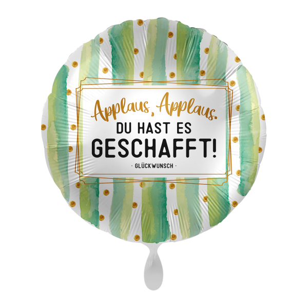 Folienballon "Applaus Applaus Glückwunsch" - 43 cm - gefüllt