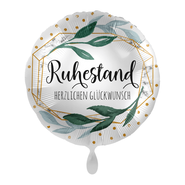 Folienballon "Ruhestand - Herzlichen Glückwunsch" - 43 cm - gefüllt