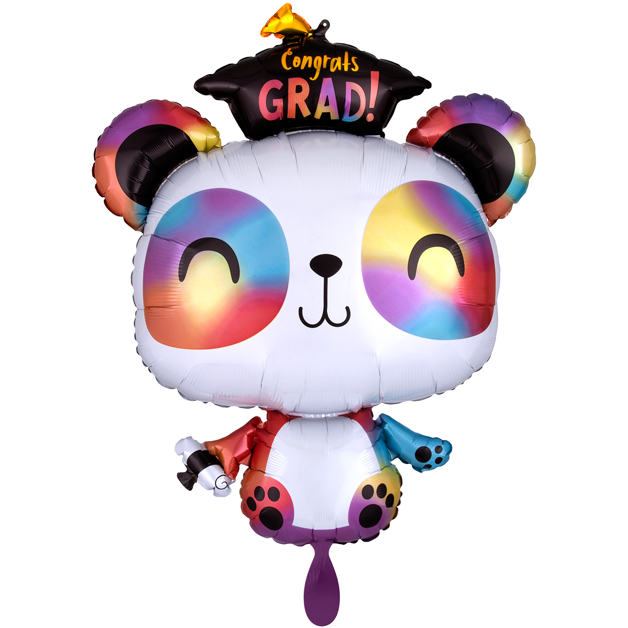 Folienballon XXL "Congrats Grad Panda" - 73 cm - gefüllt