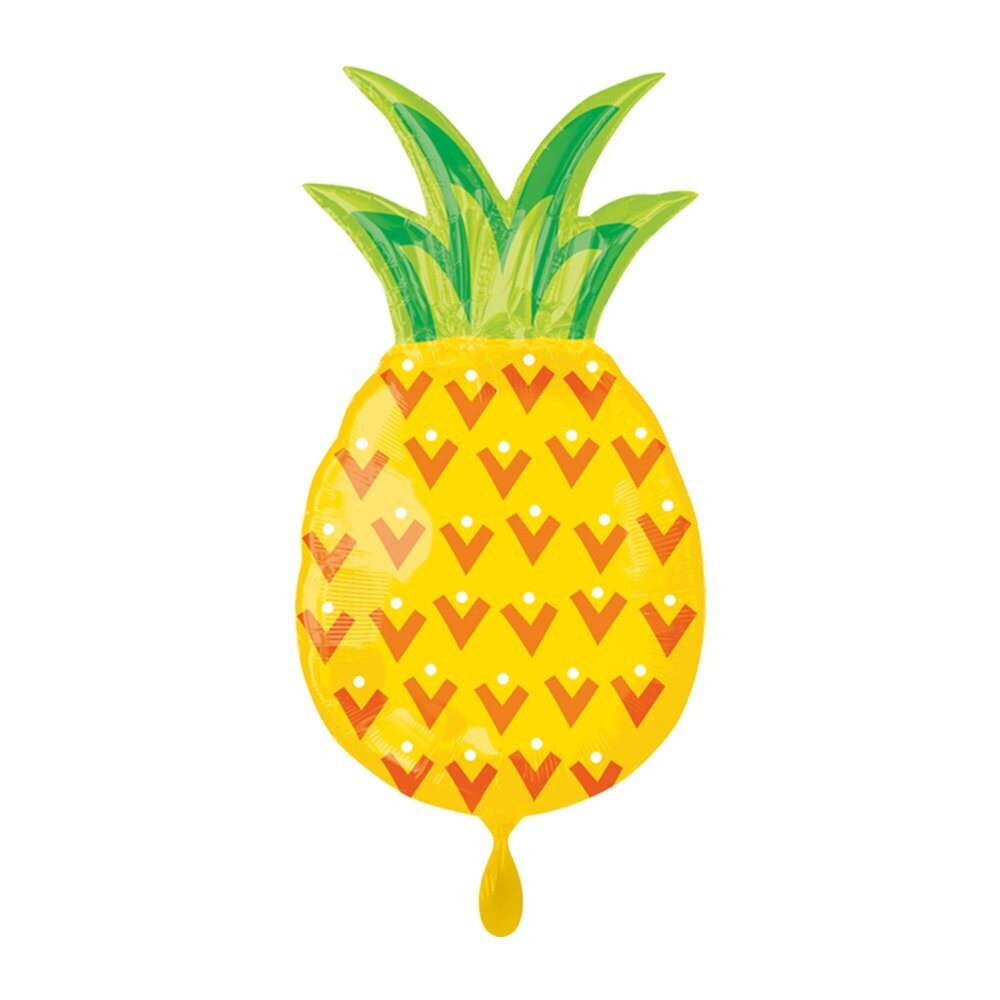 Folienballon XXL "Ananas" - 78 x 43 cm - gefüllt