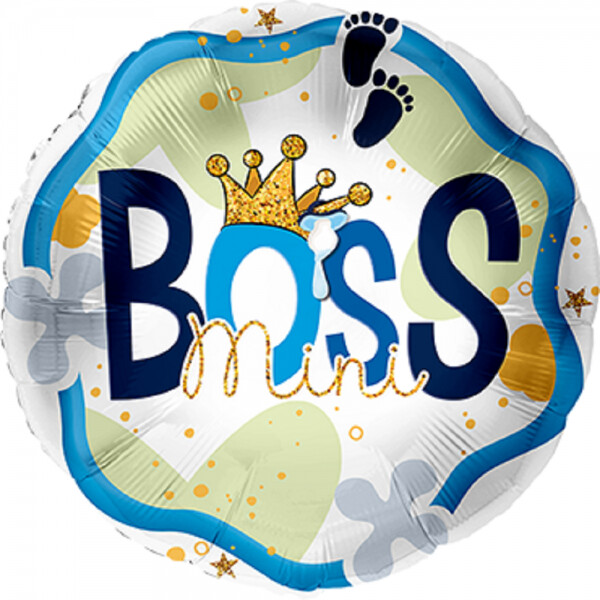 Folienballon "Mini Boss" - 45 cm - gefüllt