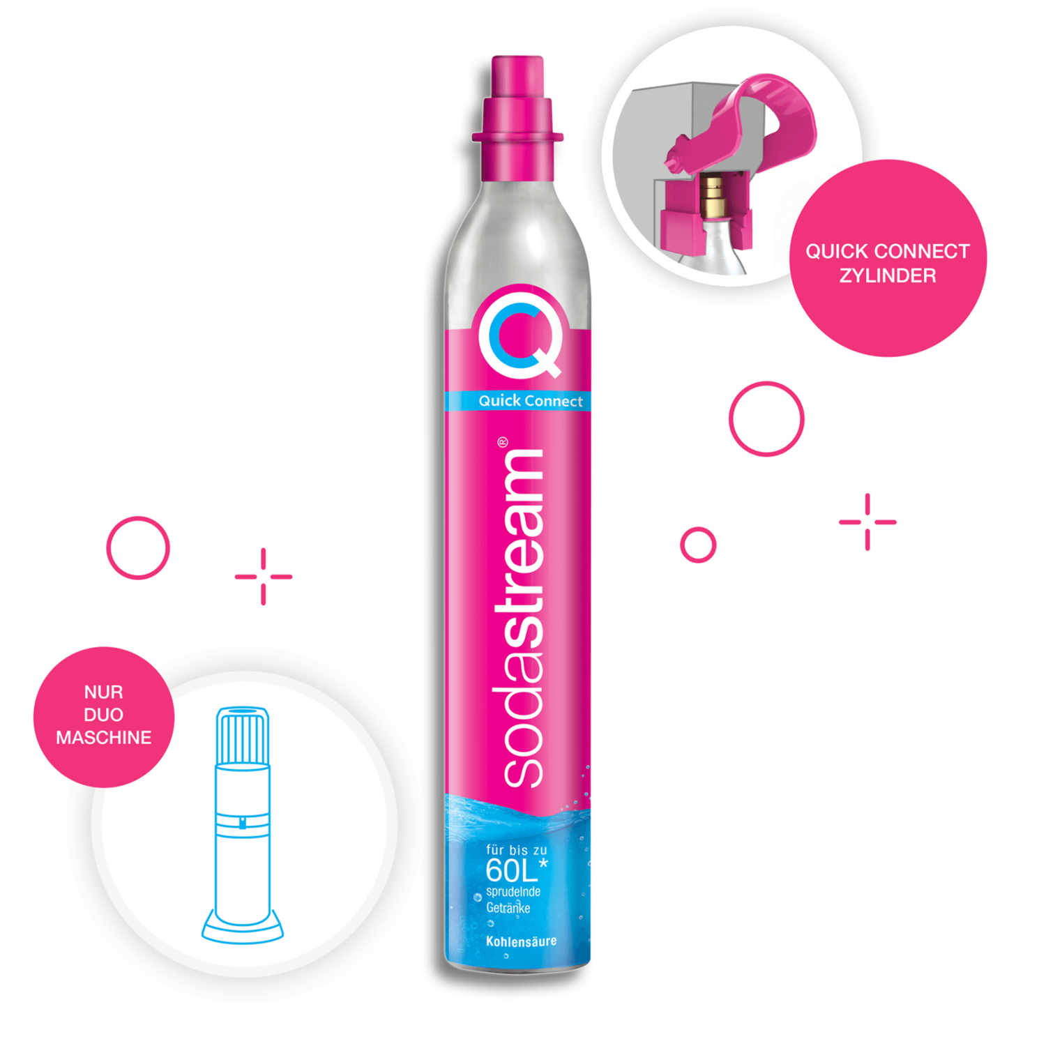 Kohlensäure 425 g - Ersatzfüllung PINK