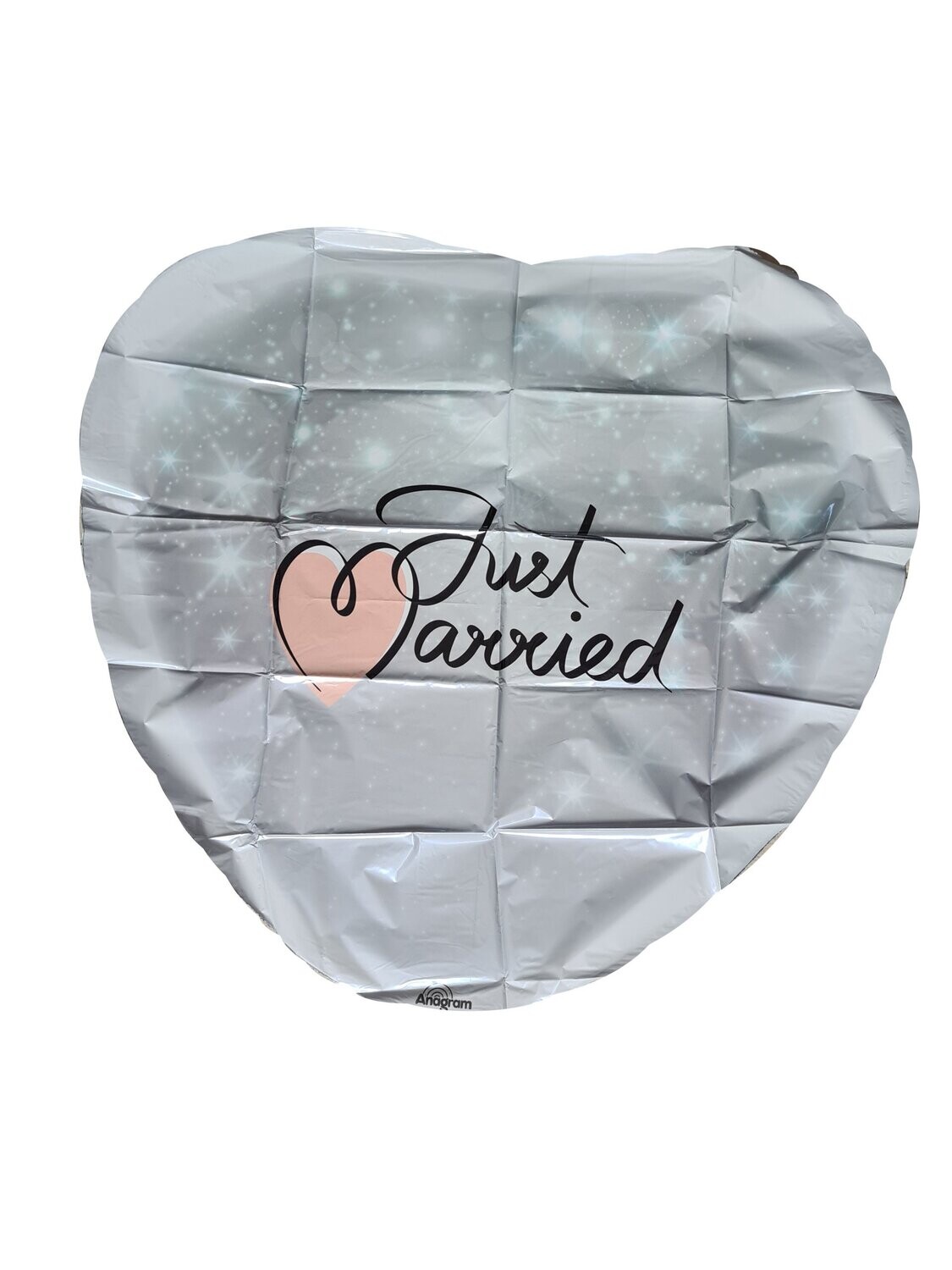 Folienballon XXL "Just Married Funkeln" - 71 cm - gefüllt