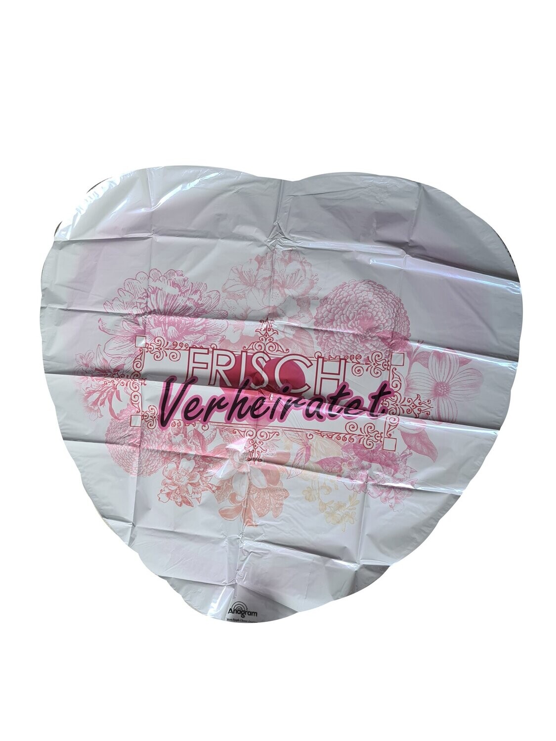 Folienballon "Frisch verheiratet" - 43 cm - gefüllt