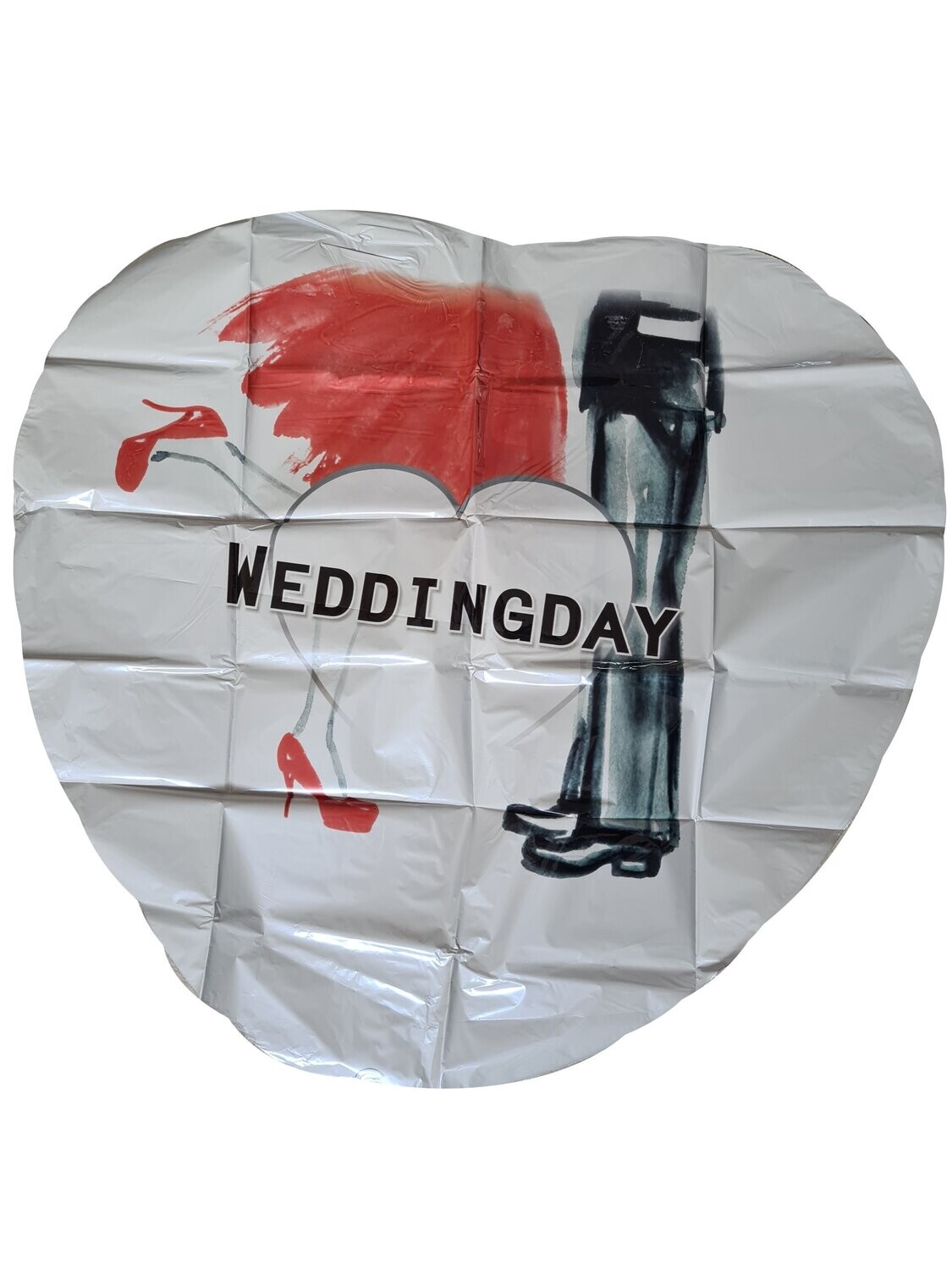 Folienballon "Wedding Day" - 43 cm - gefüllt