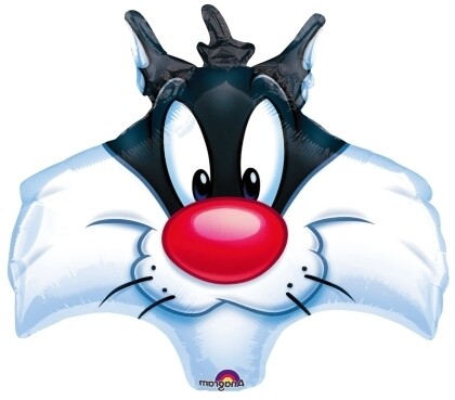 Folienballon XL Looney Tunes Silvester - 53 x 48 cm - gefüllt