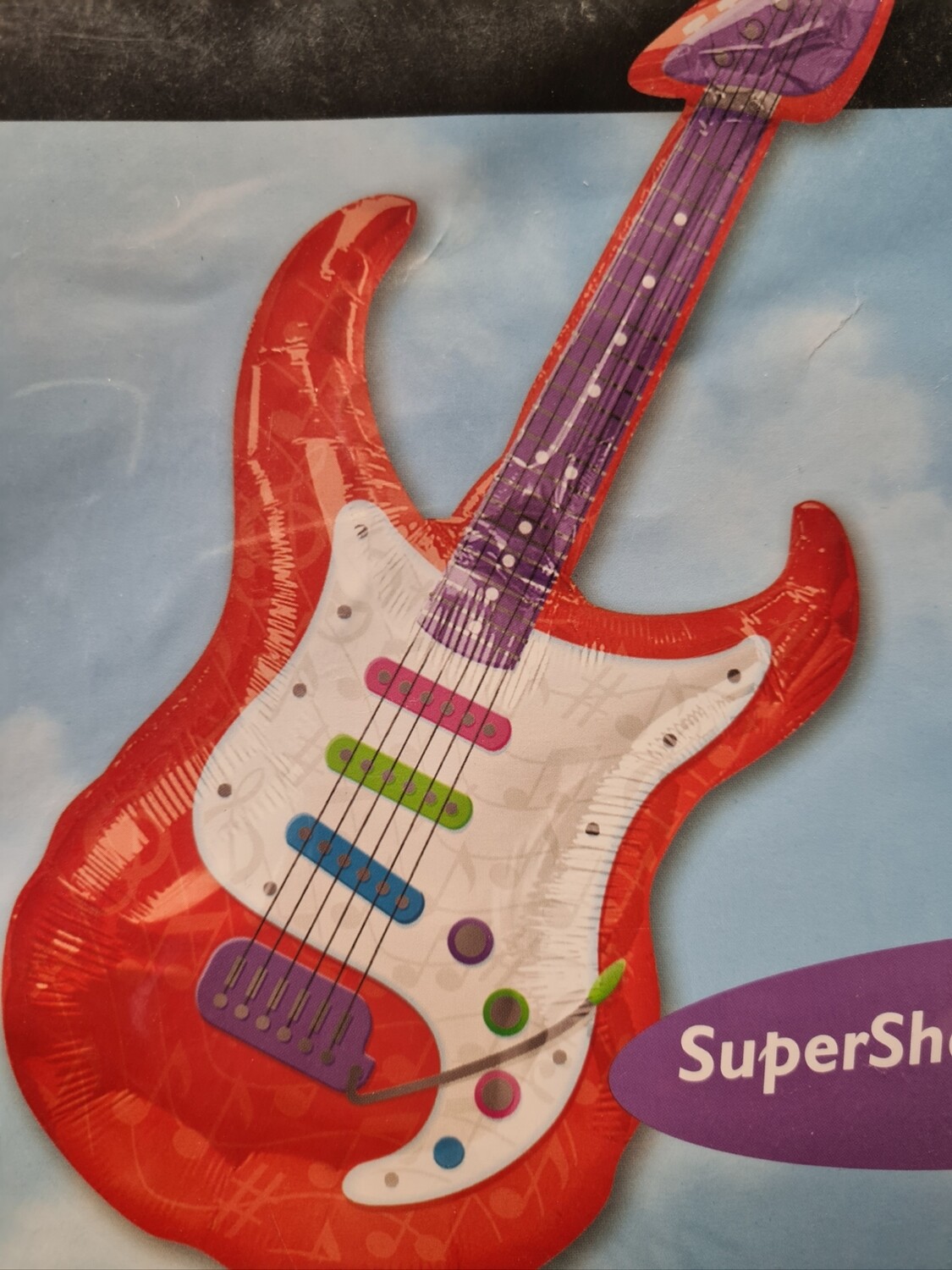 Folienballon XXL "Gitarre" - 46 x 104 cm - gefüllt